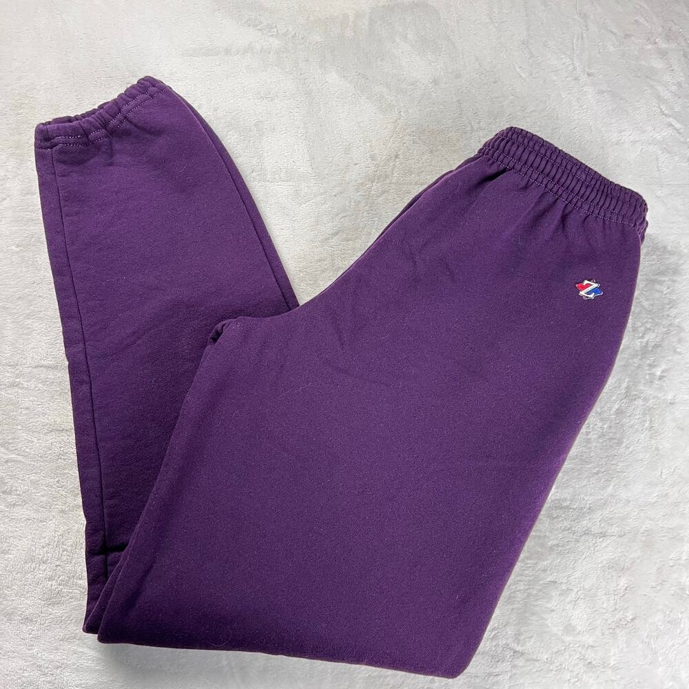 Jerzees Sport Vintage Purple sweatpants women’s size Medium USA Made Joggers
